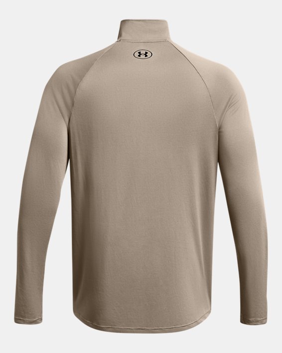 Men's UA Tech™ ½ Zip Long Sleeve, Brown, pdpMainDesktop image number 3